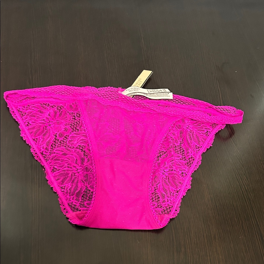 Victoria's Secret Fuchsia Lace Briefs